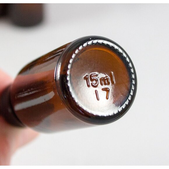 Amber Glass Dropper Bottles 15ml for Essential Oils Lot of 5 NEW - Picture 3 of 3